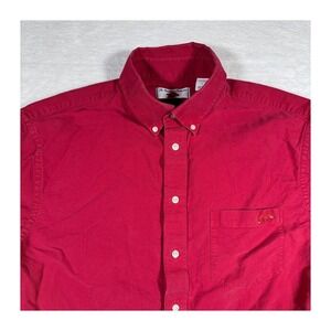 The Razorbacks Collection Mens Red Button Down Shirt Arkansas Razorbacks Large